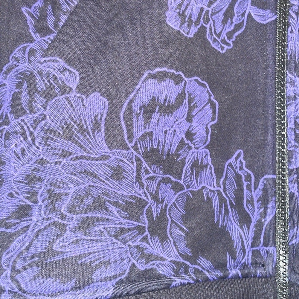 Athleta Purple/Black Jacket w/Hoodie- Small - Picture 2 of 6